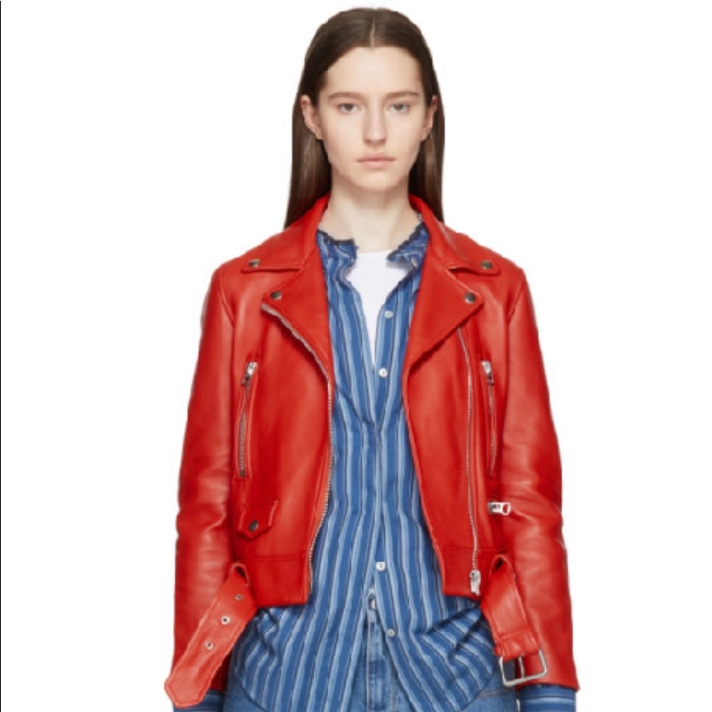 NEW Acne Mock Leather Motorcycle Jacket